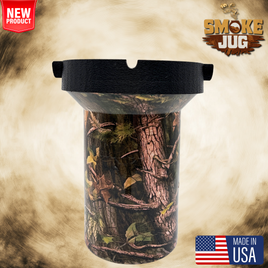 Smoke Jug© Roadie© Woodland Wraith Camo "Windproof Water Base Ash System"